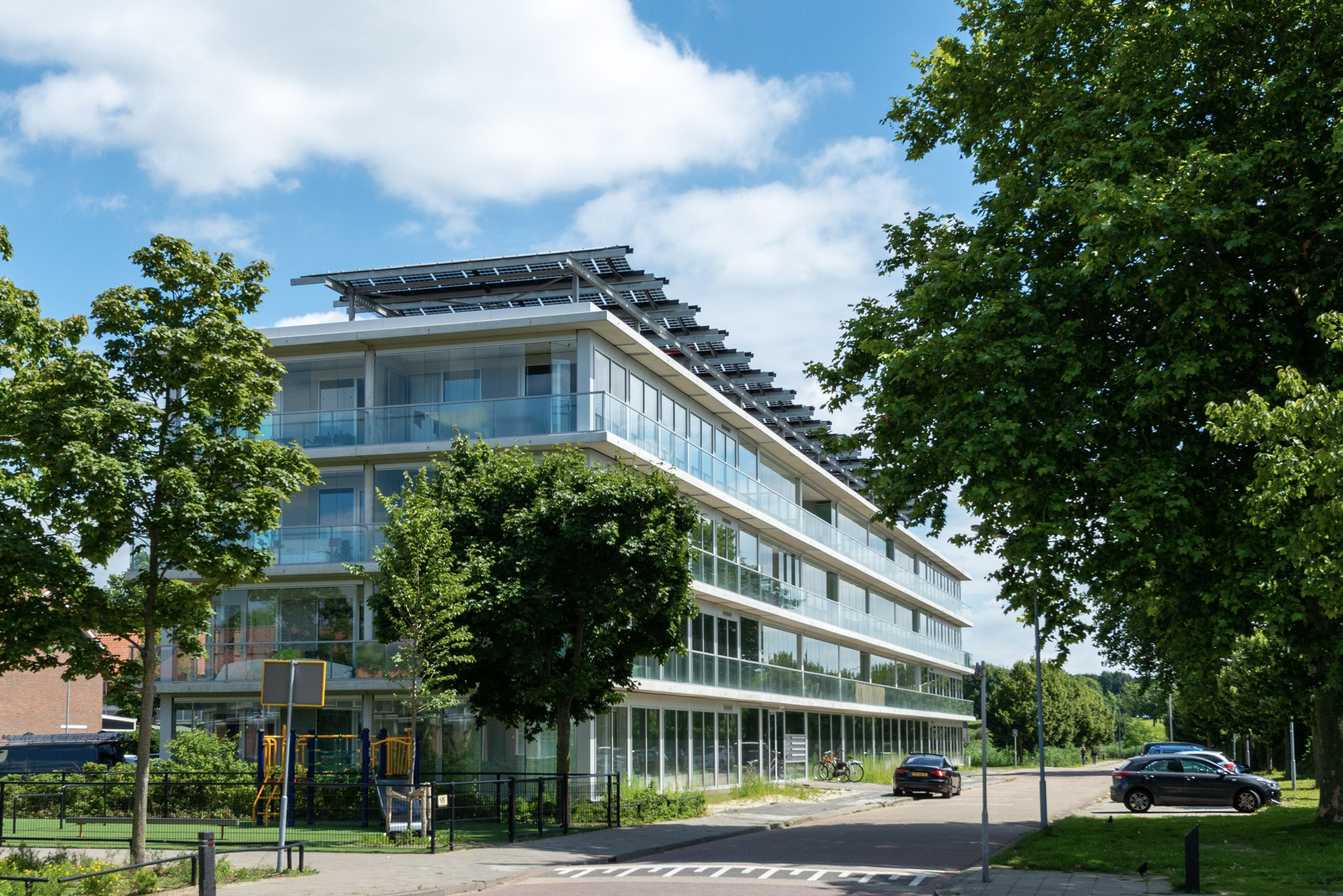 Vooraanzicht van het Gestelse buurt in 's-Hertogenbosch